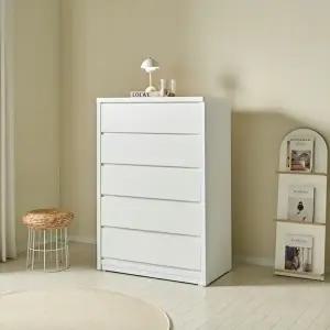[인터데코](착불) 튼튼하고 실용적인 거실,침실용 수납 서랍장 5단 100cm P0000BVS