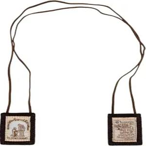 브라운 울 견갑골과 세인트 사이먼 스톡 기도 카드 마리안 웨어러블 신앙 첫 번째 성찬식 또는 확인을 위한