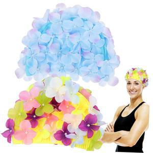 이미케야 수영 샤워 꽃잎 목욕 여성용 편안한 모자 모자