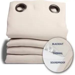 문드림 데시벨컨트롤TM 3-in-1 방음 커튼 소음 감소 단열 100 암막 특허 기술 유럽산 그로멧 55인치 W x