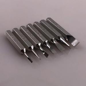 7PCS 25 28MM 슬롯 SL1 세트 SL4 스크루 드라이버 비트 수리