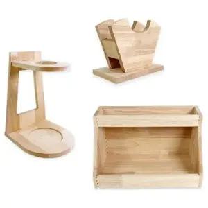 (선택 드립 페이퍼 거치대)홈카페 원목 커피 드리퍼 거치대 나무 커피 드리퍼 받침대 도구