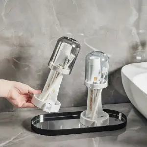 물빠짐 칫솔꽂이 양치컵 욕실 벽걸이 거치대 위생적인 칫솔 정리함 다용도 욕실용품