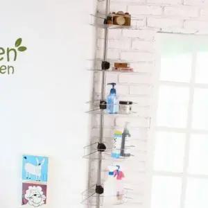 5단 클램프 코너 스텐 욕실 선반 다용도 고정식