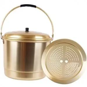 대형 들통 캠핑용 찜솥 가정용 알루미늄 식당용 국산 양은