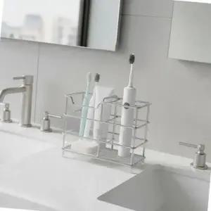 ( )스테인리스 욕실 칫솔 치약 거치대 벽걸이형 세면대 위생 보관함 수납