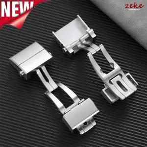 울리세 나르딘 시계 버클용 20mm 버터플라이 버클 스테인리스 스틸 클라스프 실리콘 고무 스트랩 폴딩