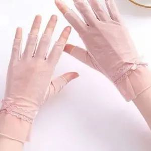 자외선 운전 반장갑 레이스 스판 여성 차단 장갑