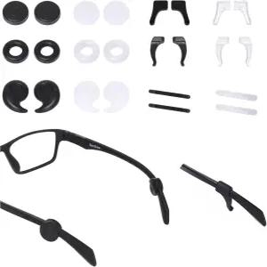 수그리 20쌍 안경 이어 그립 미끄럼 방지 후크 실리콘 탄성 템플 팁 슬리브 리테이너