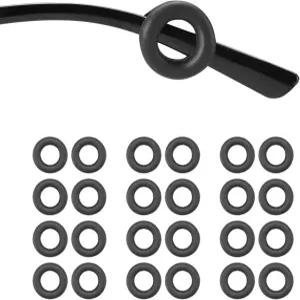 안경 이어 쿠션 유리 홀더 그립 미끄럼 방지 실리콘 템플 팁 슬리브 선글라스 후크 홀더(블랙 12쌍)