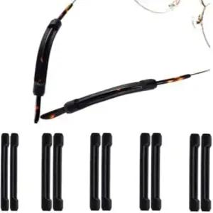 DNHCLL 5쌍 블랙 소프트 실리콘 안경 이어 쿠션 템플 팁 패드 미끄럼 방지 후크 컴포트 스포츠 그립 다리