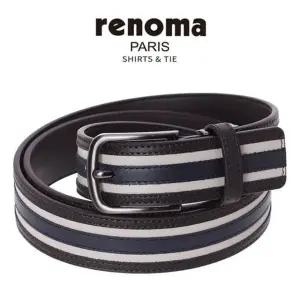 [갤러리아] 레노마 캐주얼 라운드 프레임 소가죽 수동 비조벨트 RQSBE1303BW