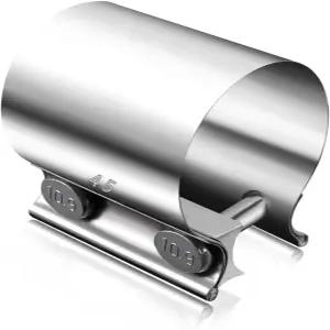 Tnuocke 1.75인치 버트 조인트 밴드 배기 씰 클램프 슬리브 파이프용 45mm 스테인리스 스틸 머플러