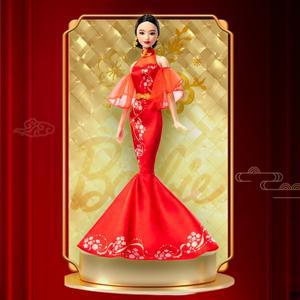 바비 인형 한정판 새해 메이 샤오신 화 중국 스타일 컬렉션 선물 상자 장난감 소녀용