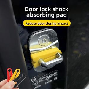 4개입 소음 방지 도어 락 버퍼 자동차 버클, 실리콘 보호 패드, 닫힘 감소 충돌 커버