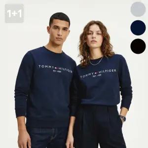 [2장 SET]남녀공용 타미힐피거 맨투매 자수로고 티셔츠