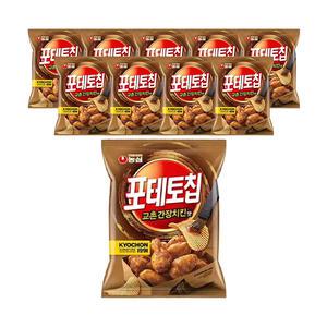 농심 포테토칩 교촌간장치킨맛 55g, 10개