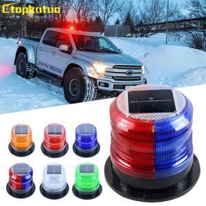 트럭 태양광 스트로브 신호 경고등 자석 무선 LED 표시등 점멸등 자동차 루프 비상 경광등