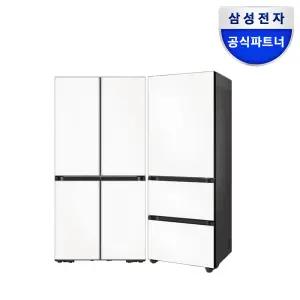 삼성 비스포크 키친핏 냉장고 김치냉장고 세트 RM70F64R1X+RQ33DB74D2AP 세틴화이트