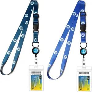 MNGARISTA 크루즈 랜야드 접이식 릴이 있는 조절식 모든 선박용 방수 신분증 배지 홀더 2팩