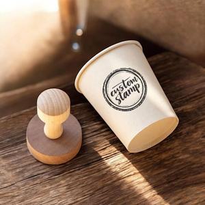 맞춤형 목재 스탬프 웨딩 도장 초대장 이름 회사 로고 및 포장 브랜딩