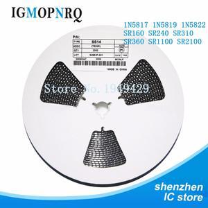 2000PCS 1N5819 SS14 1N5822 SR160 SR1100 SS110 SR240 SMA 정류기 다이오드