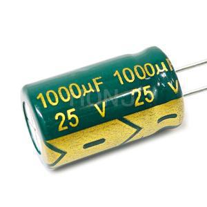 20PCS 25V1000uf 10x17mm 알루미늄 전해 콘덴서 1000uf25v 25v 1000MFD ±20%