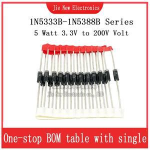 20개/몫 5W 제너 다이오드 CASE17 56V 60V 62V 68V 75V 82V 91V 100V 1N5370B~1N5388B 시리즈