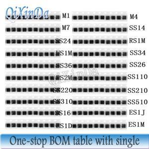 SMD 다이오드 모듬 키트 M1 M4 M7 SS14 SS210 RS1M 20ValuesX10pcs 전자 SMA 세트