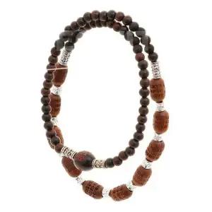 기원팔찌 벽조목 투톤 반야 합장주 염주 재물자래부