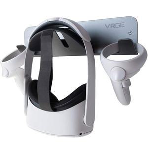 VRGE VR 월 마운트 스토리지 스탠드 후크 - 메타 / 오큘러스 퀘스트 3/2용 리프트-S HTC 바이브 프로 PS5 VR2 밸브 인덱스 및 혼합 현실 헤드셋용