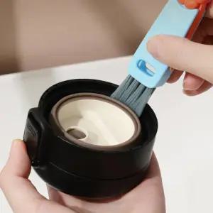 젖병솔 컵뚜껑 세척솔 텀블러 브러쉬 3in1 플라워 빨대솔 물병 틈새 고무패킹