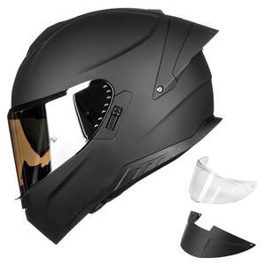 성인 남성용 ILM 오토바이 헬멧 풀페이스 여성용 DOT 2 스포일러 파워스포츠 듀얼 바이저 스트리트 레이싱 모델 MF518