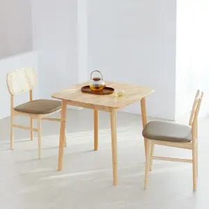 아슬란 와플 2인 원목 식탁세트