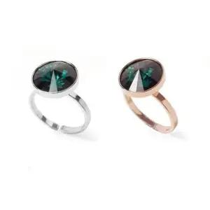 반지 에메랄드 오스트리아 크리스탈 프리반지 R013 12mm