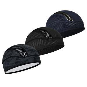 멜라사 3팩 쿨링 해골 모자, 스웨트 모터사이클 헬멧 라이너 커버, 남성용 메시 사이클링 러닝 모자