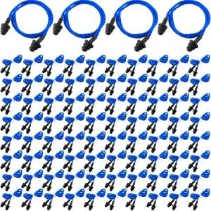 Xuhal 200쌍 유선 이어플러그 재사용 가능한 실리콘 개별 포장 청력 보호 수면 소음 제거 작업 건설 촬영