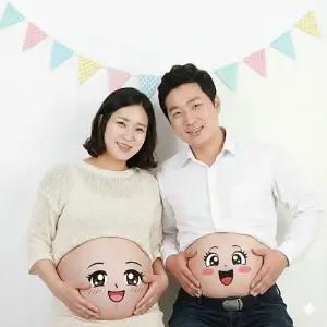 베이비샤워 임신 셀프 만삭 사진 촬영 스티커 소품 태교 여행 기본 헬로 출산 선물