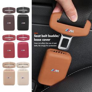 2pcs Car Seat Safety Belt Buckle Base Clip Protection Cover For BMW 호환 호환 X1 X2 X3 X4 X5 X6 X7 G