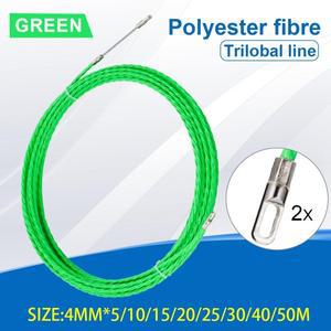 4mm 케이블 푸시 풀러 유리 섬유 덕트 로더 피쉬 테이프 전기 벽 와이어 가이드 장치 보조 도구 5/10/15/20
