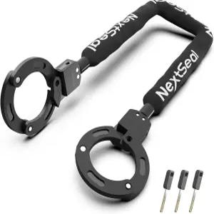 전동 스쿠터 잠금장치 고급 키리스 키가 있는 35.5인치 방지 자전거 체인 스쿠터용 액세서리 울타리