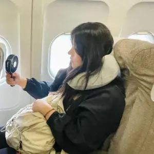 여행 휴대용 벨벳 에어 목베개 그레이