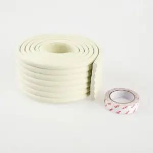 기둥코너보호대 점착식 벽코너 쿠션 W형 아이보리 2M