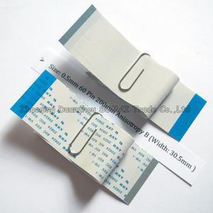 60핀 FFC/FPC 유연한 플랫 케이블 0.5mm 피치 200mm 등방성 A 또는 이방성 B AWM 2062480C 60V VW-1