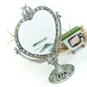 하트큐빅 탁상거울 (대) 주석 탁상거울 화장거울 책상거울