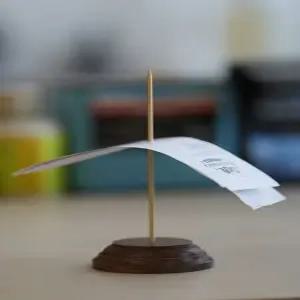 우드 영수증 메모꽂이 주문 사각 스탠드 바닥 레스토랑 꽂이 카페 빌지