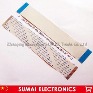 1.0mm 피치 25핀 FFC FPC 플랫 케이블 50/100/150/200/250/300mm 이소트로피 A 또는 B 와이어