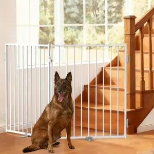 장애물 없는 스탠딩 독 게이트 실내외용 36인치 높이의 접이식 개 울타리 계단 복도 현관 데크 마당용 최대