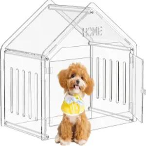 아크릴 개집 실내.작은 개들을 위한 투명한 개 상자 가장 작은 고양이 애완동물을 현대적인 실내 사육장