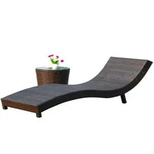 라탄 야외 썬베드 풀사이드 라운지체어 쿠션포함